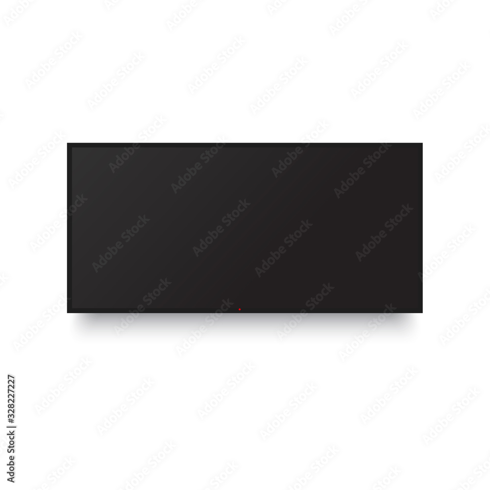 Realistic TV screen. Blank television template. Vector Realistic TV screen. Blank television template. Vector