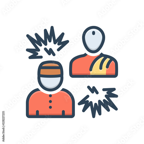 Color illustration icon for fundamentalists