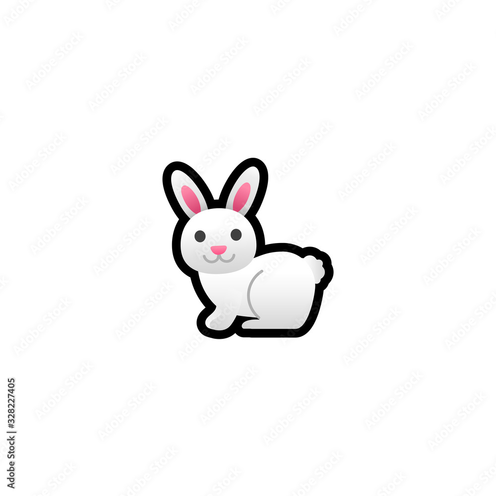 Rabbit Isolated Realistic Vector Icon. Bunny Rabbit Cartoon Illustration Emoji, Emoticon, Icon Rabbit Isolated Realistic Vector Icon. Bunny Rabbit Cartoon Illustration Emoji, Emoticon, Icon