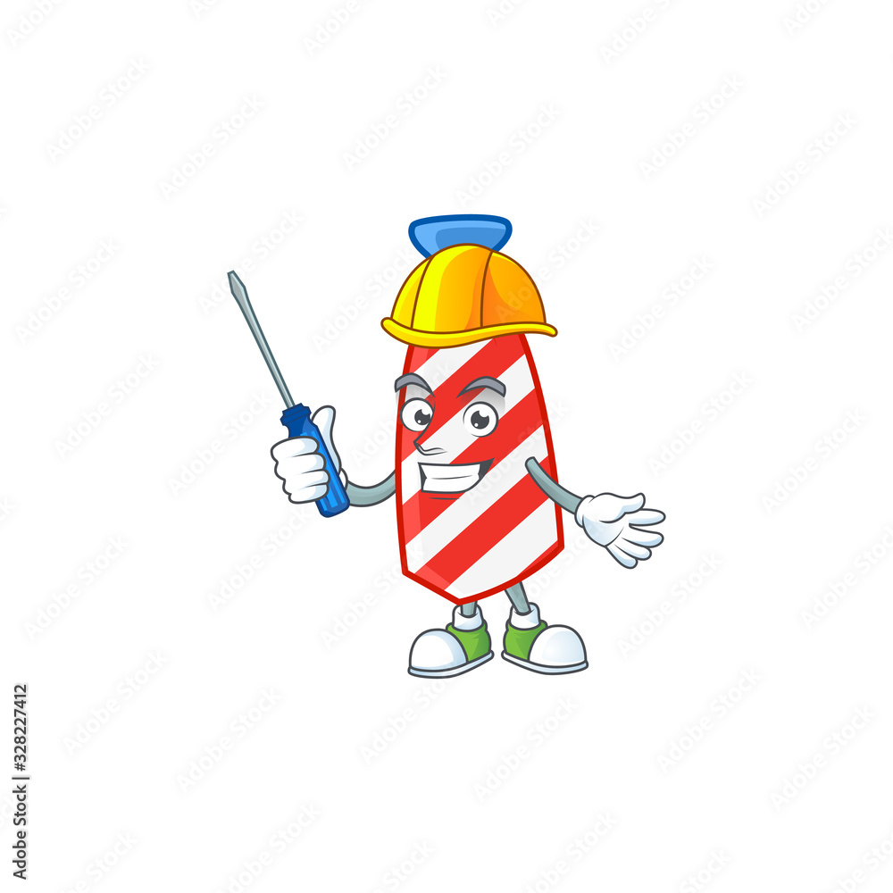 Smart automotive USA stripes tie in cartoon character style Smart automotive USA stripes tie in cartoon character style