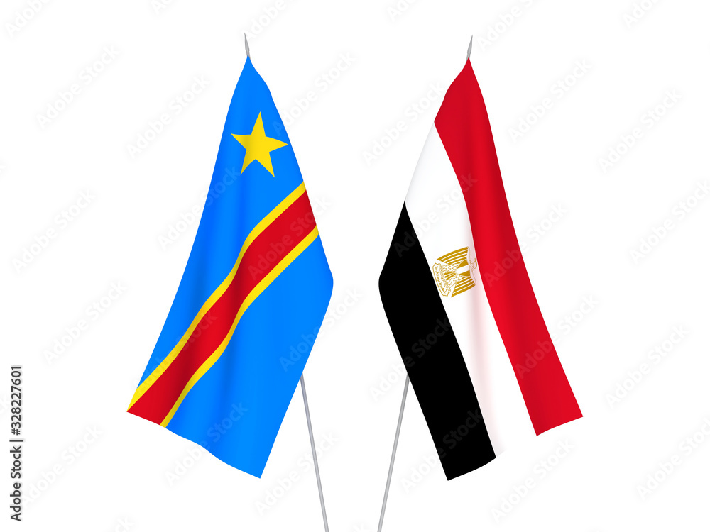 Democratic Republic of the Congo and Egypt flags