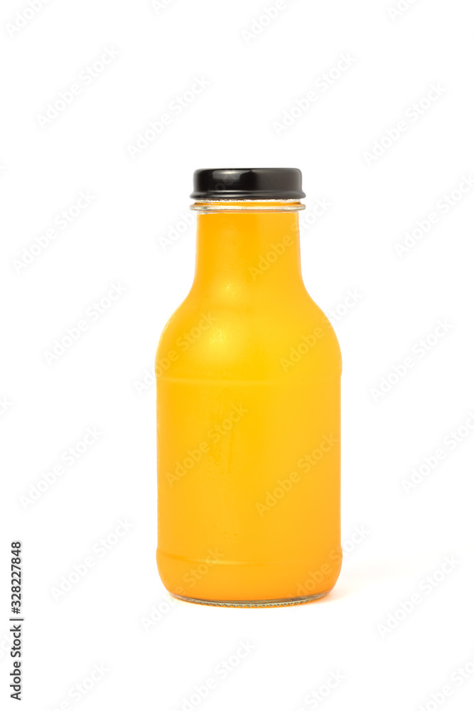 orange juice bottles isolated on white background orange juice bottles isolated on white background
