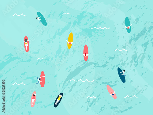 surfers surf in the ocean