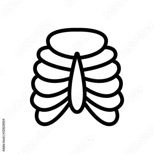 bronchi icon vector. Thin line sign. Isolated contour symbol illustration