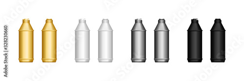 Set of realistic 3d dish detergent bottles mockup isolated on white background