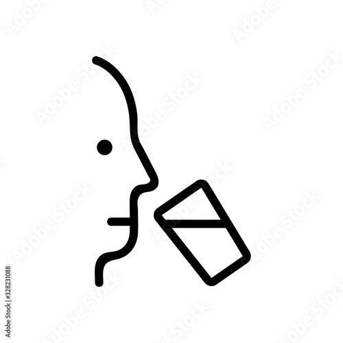 diabetes icon vector. Thin line sign. Isolated contour symbol illustration