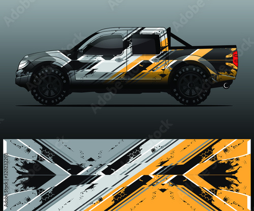 truck decal graphic wrap vector, abstract background