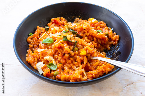 Italian risotto with tomatoes -