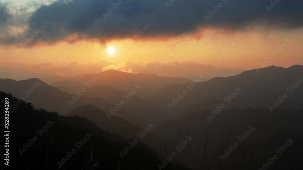 日本の山 夕焼け 日本の山 夕焼け
