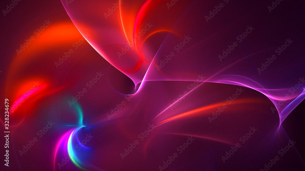 Naklejka premium Fractal 3D rendering abstract and shiny background
