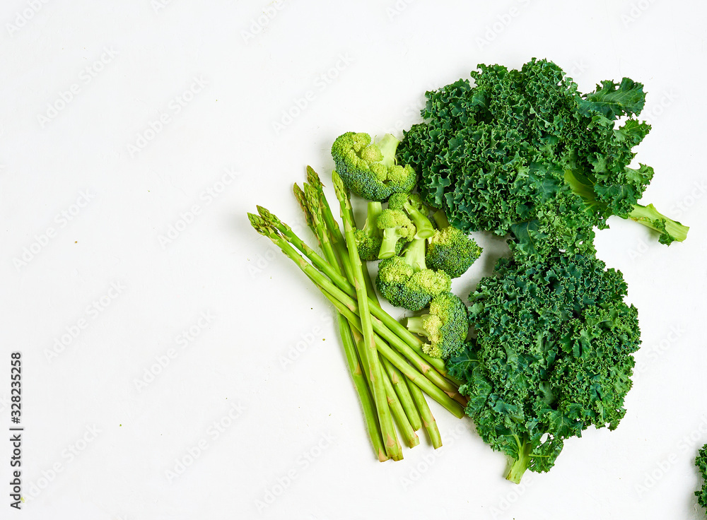 Creative layout made of kale. Flat lay. Healthy food concept. Creative layout made of kale. Flat lay. Healthy food concept.
