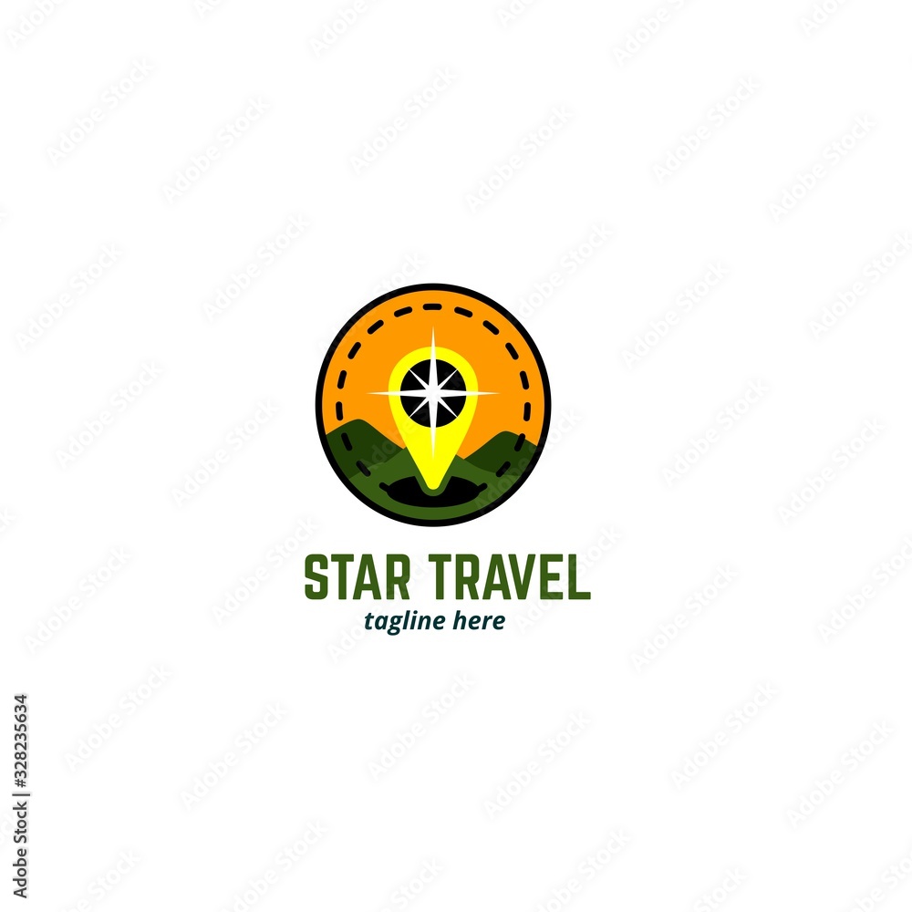 Star Travel Logo Template for your team Star Travel Logo Template for your team