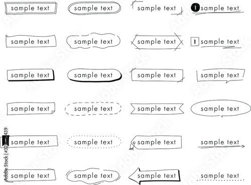 おしゃれな手書きの見出しやタイトルの装飾 素材 吹き出し Vector De Stock Adobe Stock おしゃれな手書きの見出しやタイトルの装飾 素材 吹き出し Vector De Stock Adobe Stock