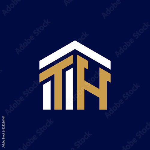 Initial Letters TH House Logo Design