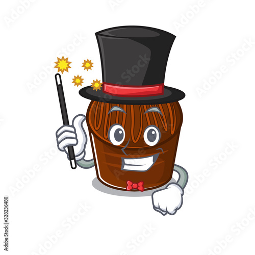 A picture of chocolate candy performance as a Magician