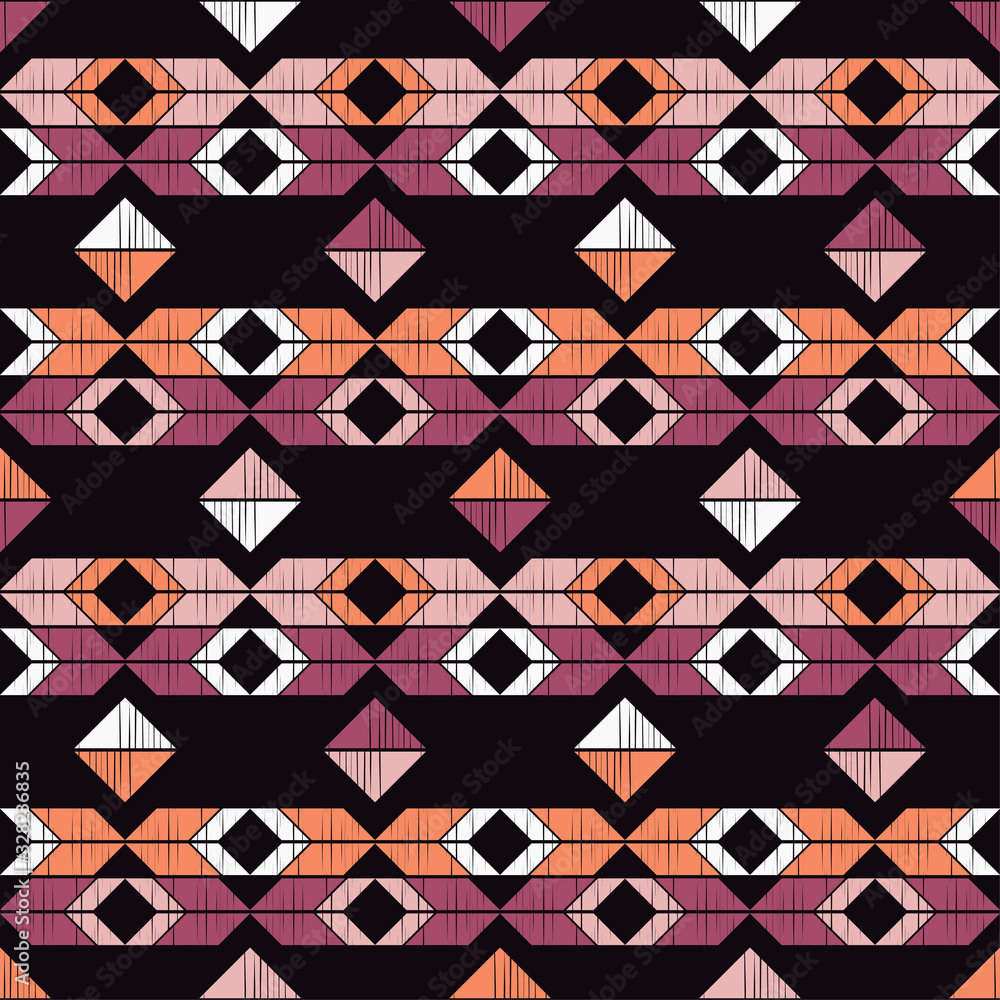 Fototapeta premium Aztec elements. Ethnic boho ornament. Seamless pattern. Tribal motif. Vector illustration for web design or print.
