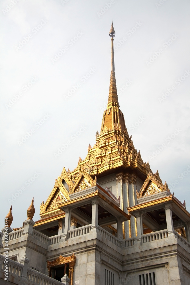Wat Trimit temple in Chinatown, Bangkok, Thailand.