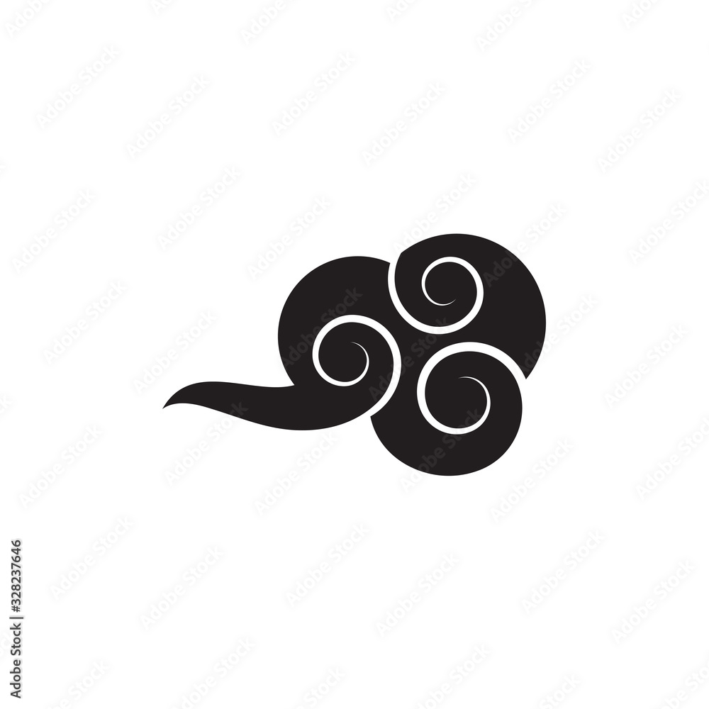Chinese clouds logo vector illustration Chinese clouds logo vector illustration
