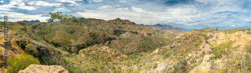 Fotografie baja california sur road to loreto sierra mountains landscape Mexico