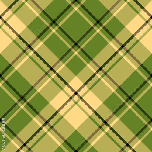 Seamless pattern in marvelous cozy yellow, green and black colors for plaid, fabric, textile, clothes, tablecloth and other things. Vector image. 2