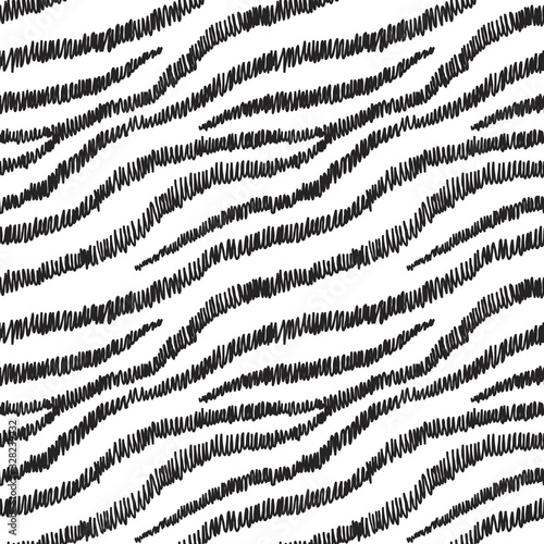 Seamless zebra skin handdrawn texture