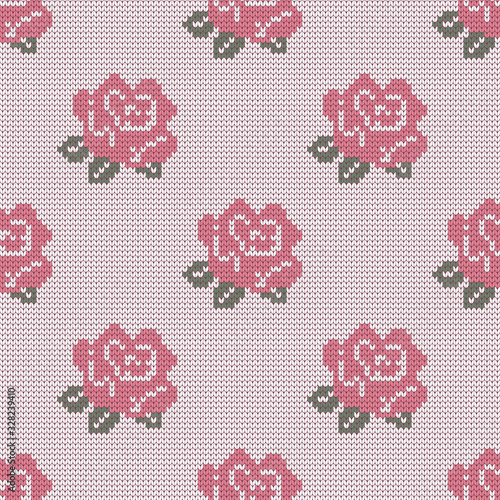Vector fabric design with roses