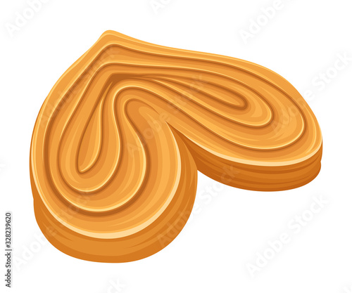 Rolled Pastry Isolated on White Background Vector Food Element