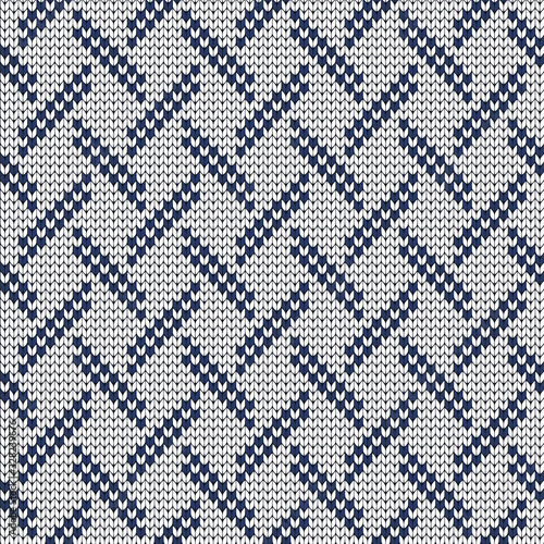 Knitted vector seamless geometric pattern.