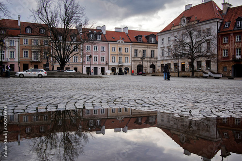 Late-Renaissance style burgher houses which were rebuilt after the Second World War and now form the UNESCO World Heritage Site Old Town at Rynek Nowego Miasta