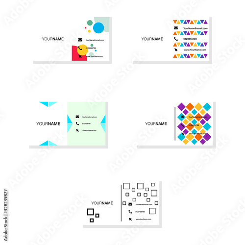 Business Card Modern Collection Set Idea Abstract Design Template Element Vector