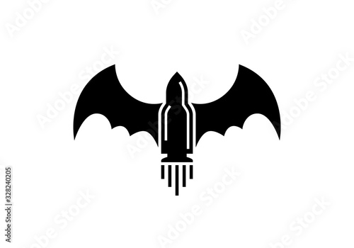 Bat logo, concept with gun bullet.