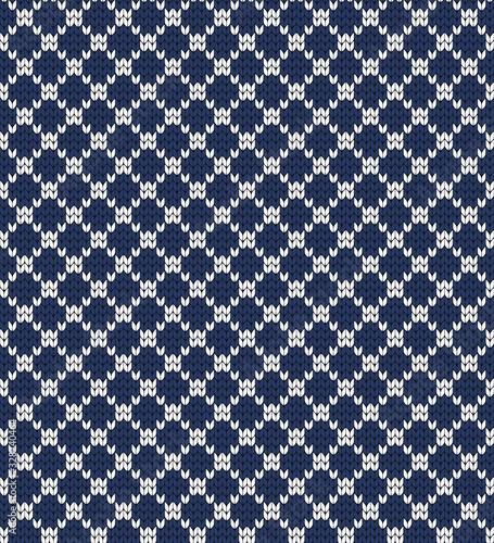 Knitted vector seamless geometric pattern.