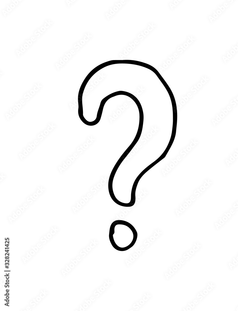 Cartoon question mark symbol. Vector hand drawn doodle illustration Cartoon question mark symbol. Vector hand drawn doodle illustration