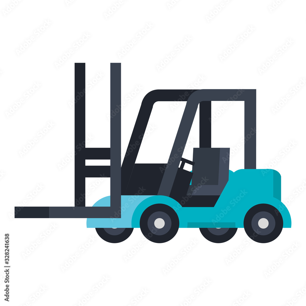 forklift design, Delivery logistics transportation shipping service warehouse industry and global theme Vector illustration
