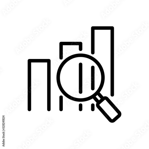 audit service icon vector. Thin line sign. Isolated contour symbol illustration
