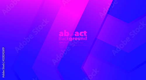 Minimal dynamic gradients on classic blue and Fluorescent pink  background with copy space.  geometric Backdrop for Poster, Fluid 3d shapes composition. Modern abstract cover. Brochure, card.