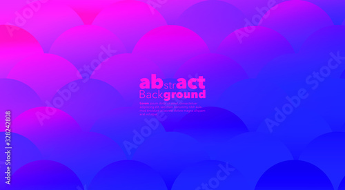 Minimal dynamic gradients on classic blue and Fluorescent pink  background with copy space.  geometric Backdrop for Poster, Fluid 3d shapes composition. Modern abstract cover. Brochure, card.