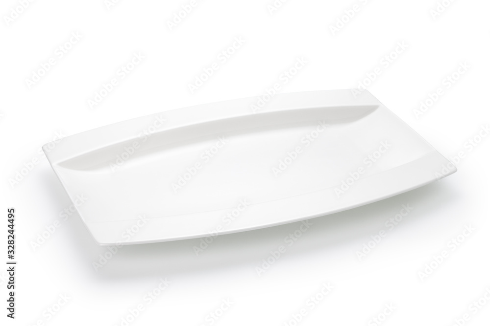 White ceramic plate isolated on white background White ceramic plate isolated on white background