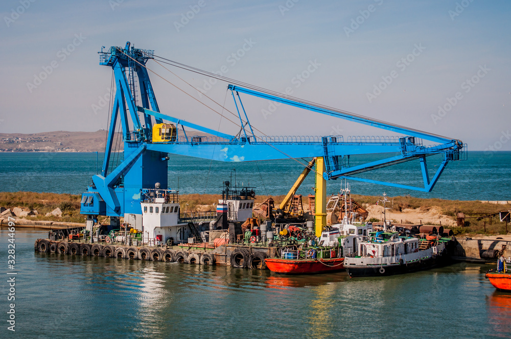 The Commercial Sea Port of Caucasus, Russia.