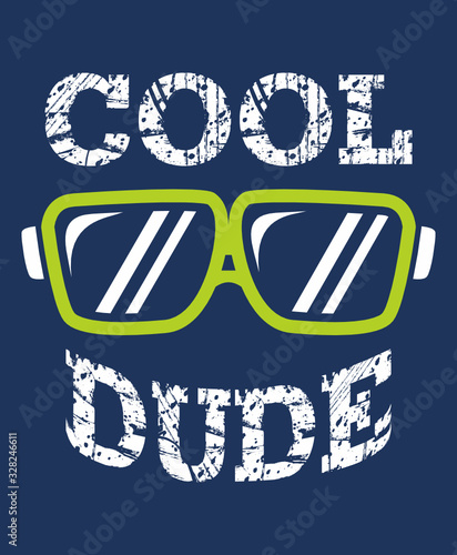Cool dude glasses typography art design vector illustration ready for print on t-shirt, apparel, poster and other uses.