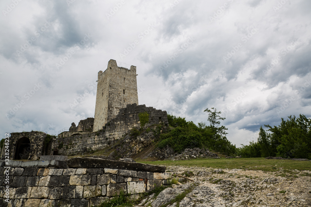 Tower of Anakopiya fortress in New Athos