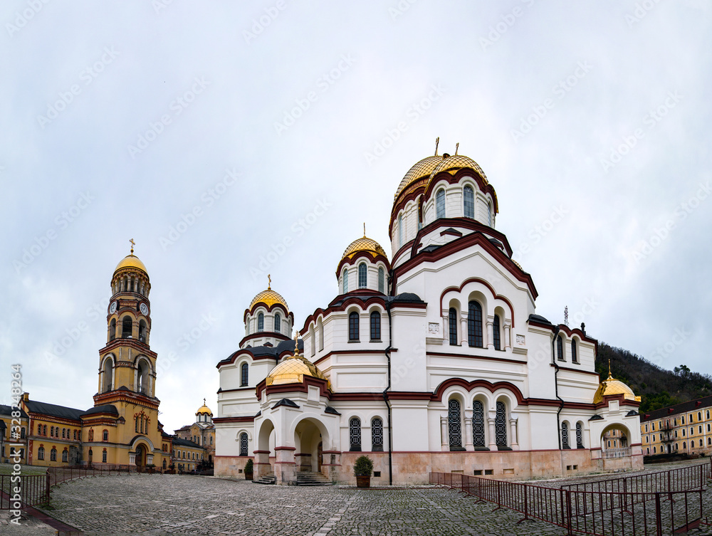 Novo-Athos monastery in Abkhazia in winter
