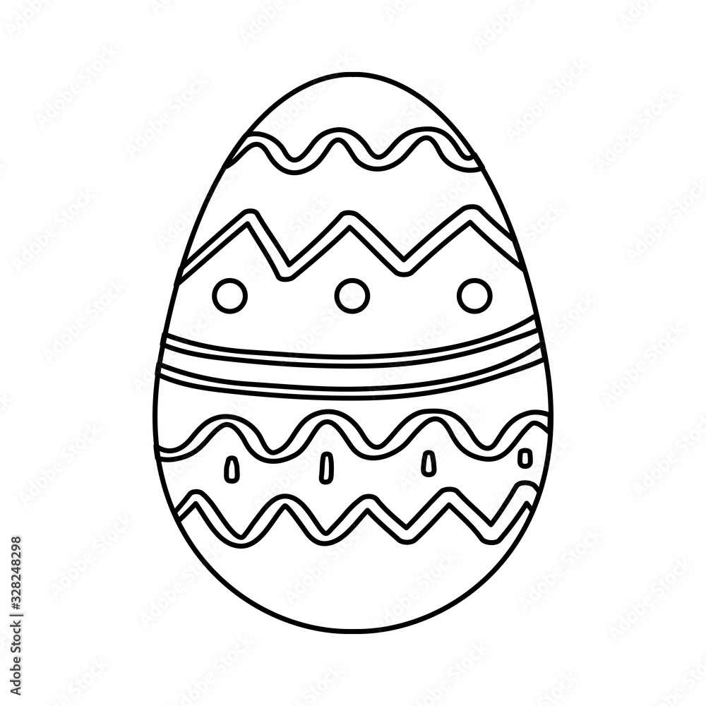 cute egg easter decorated with gemetric lines vector illustration design cute egg easter decorated with gemetric lines vector illustration design