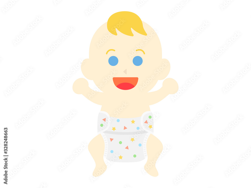 白人の赤ちゃんのイラスト 白人の赤ちゃんのイラスト