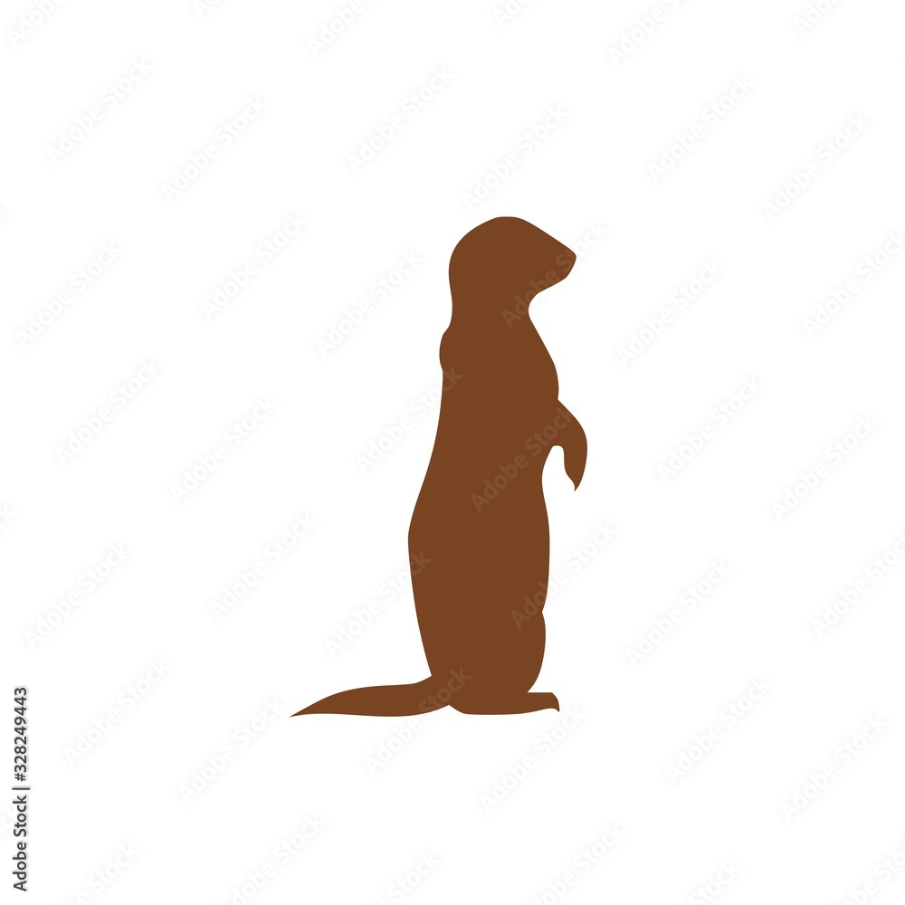 Otter side view icon isolated on white background Otter side view icon isolated on white background