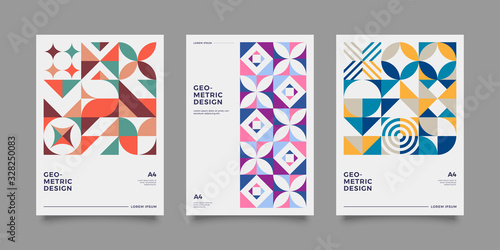 Set of Retro Geometric shape for your design. Applicable for Banners, Cover, Placards, Posters, Flyers etc. Eps10 vector