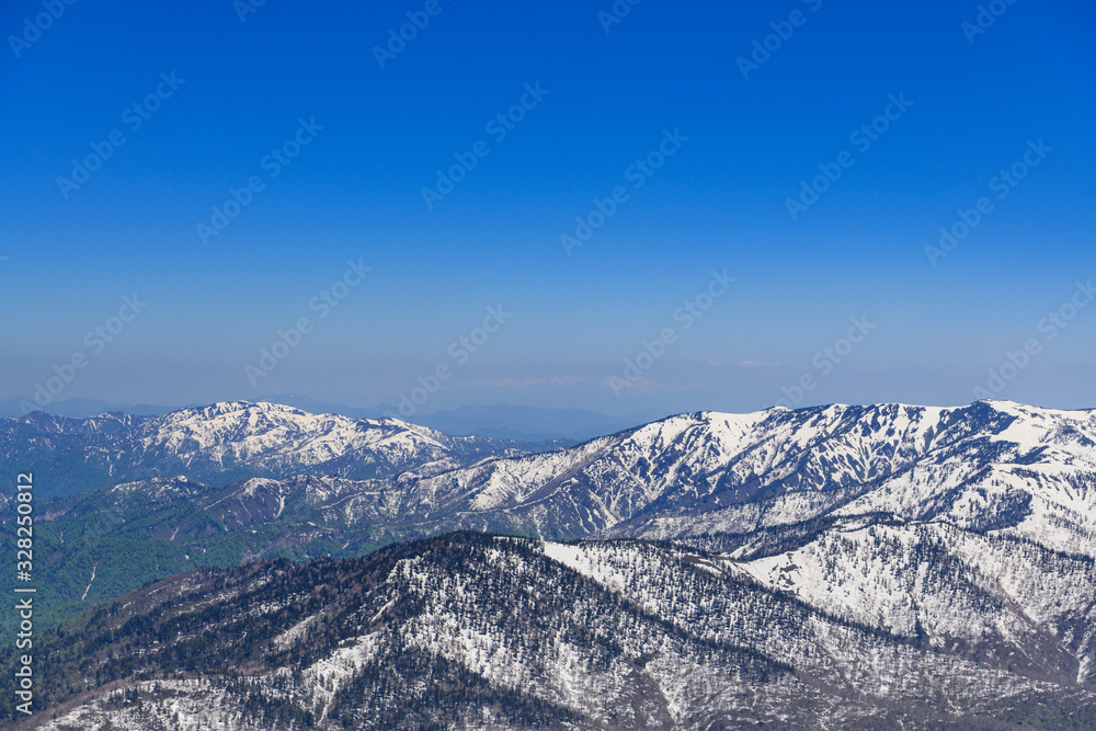 燧ヶ岳（俎嵓）から見た会津駒ヶ岳