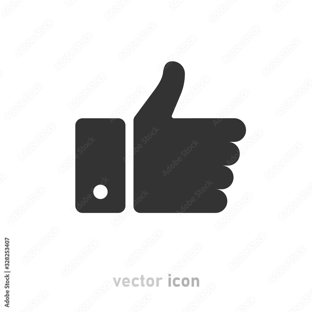 Like icons on white background. Thumbs up. Vector illustration Like icons on white background. Thumbs up. Vector illustration