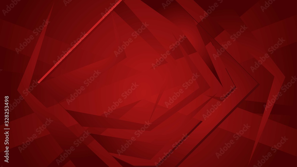 Obraz premium Red Background with Abstract Shapes