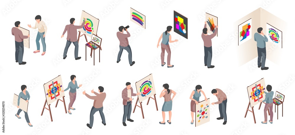 Gallery Isometric Icon Set Gallery Isometric Icon Set